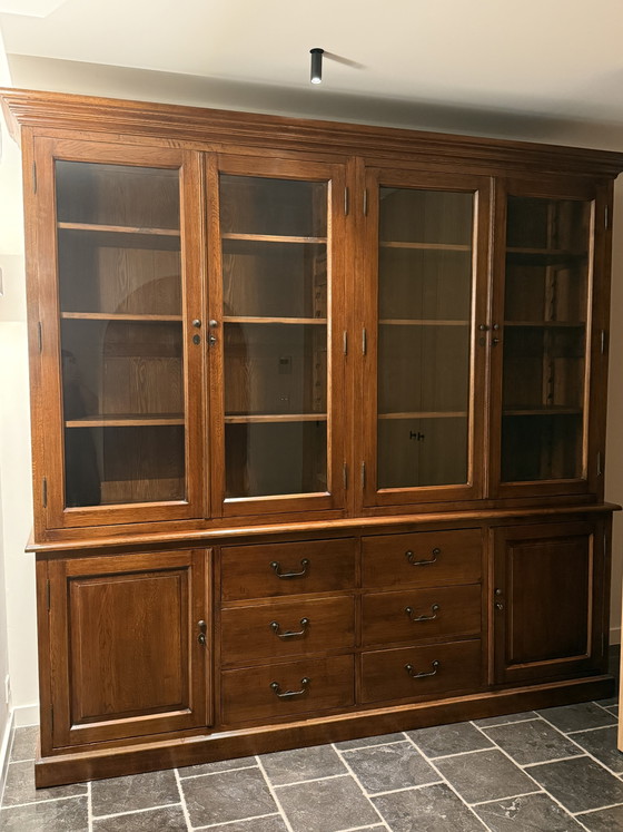 Image 1 of Bibliothèque/armoire murale Charrell en chêne massif – Qualité supérieure – Excellent état