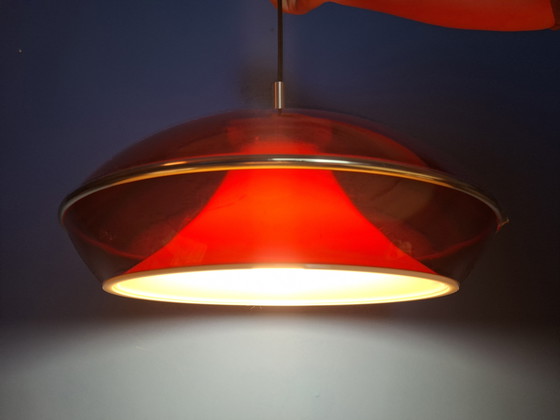 Image 1 of Large vintage space age pendant lamp Massive