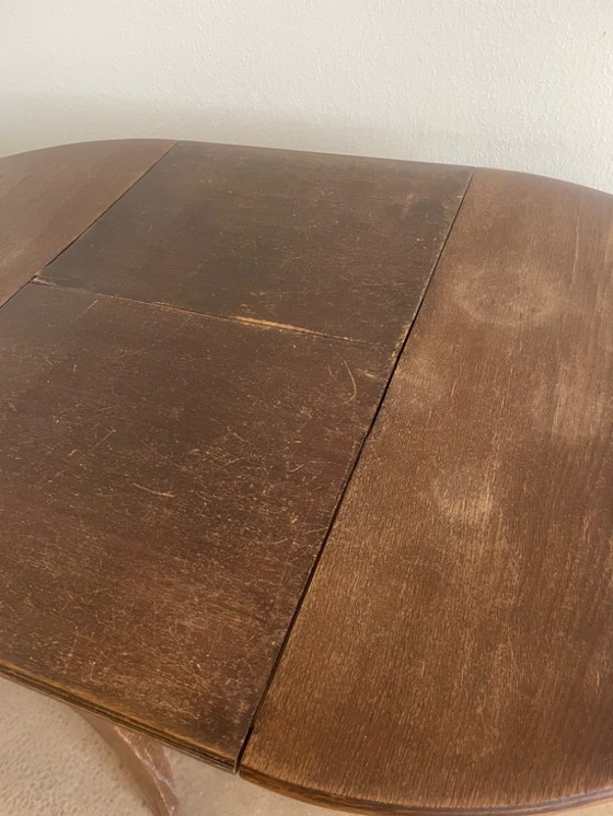 Image 1 of Tavolo Art Déco con una forma elegante e meravigliosamente curva per l'estensione