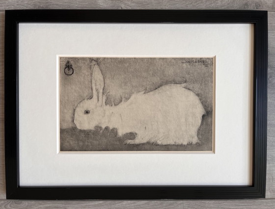 Image 1 of Jan Mankes 1889-1920 / Original Heliogravure White Rabbit 1923