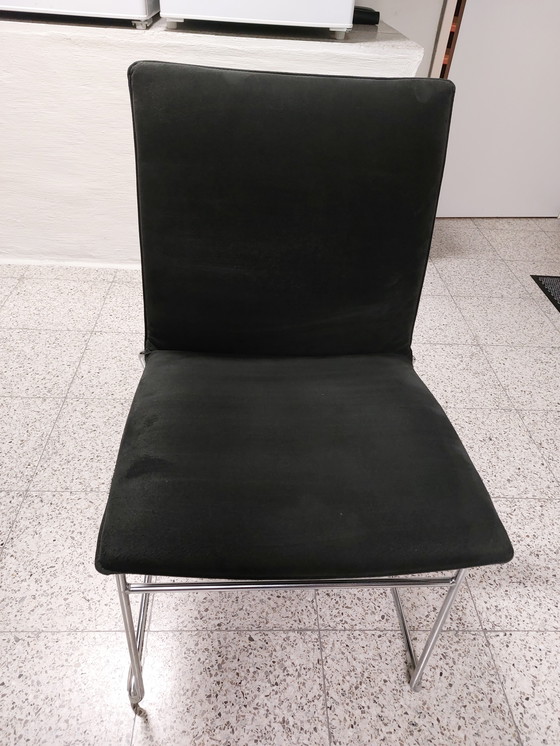 Image 1 of Sedia da pranzo Pastoe tipo penant in tessuto alcantara antracite scuro