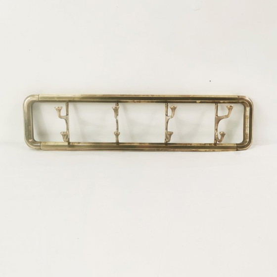 Perchero de pared Art Déco de latón, Austria, década de 1940. – Brass (photo 3 of 13)