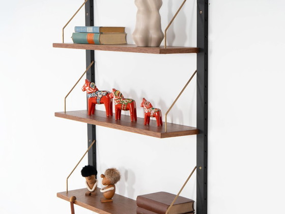 Modulaire eikenhouten wandkast, Deens design, jaren 60, gemaakt in Denemarken – Boekenkasten, Wood (photo 5 of 10)