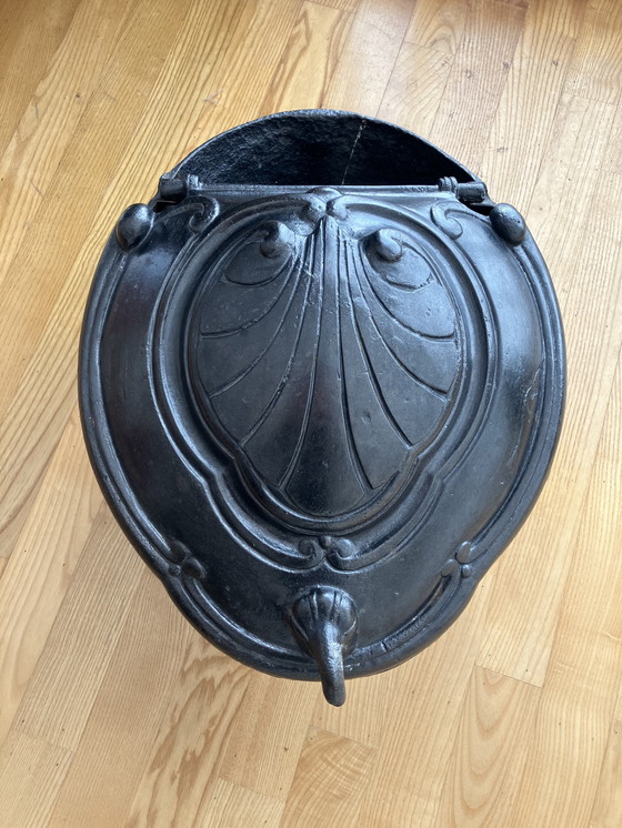 Image 1 of Vintage Kolen/Haardhout opslag gietijzer zwart