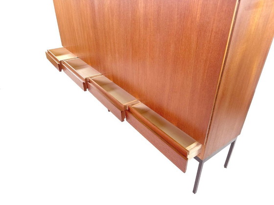 Vintage B60 Teak Highboard van Dieter Waeckerlin – Behr – High boards, Metal, Wood (photo 5 of 7)