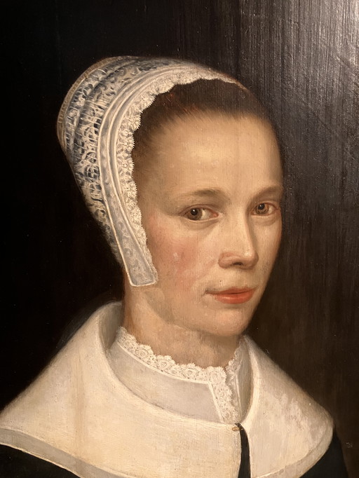 Antiek Schilderij Uit 1640 Op Houtpaneel