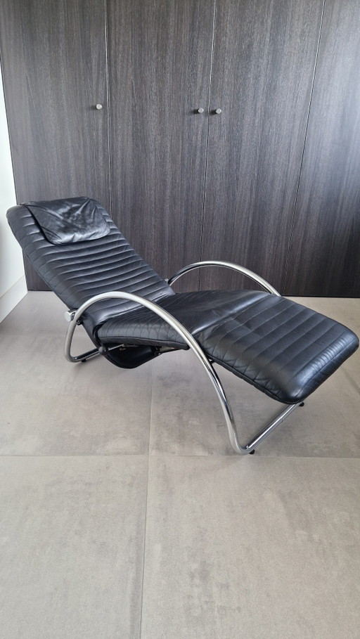 Scandinavian Design Recliner by Ingmar Relling Optima (Bauhaus style) – verstelbare relaxstoel, Leather, Metal (photo 2 of 6)