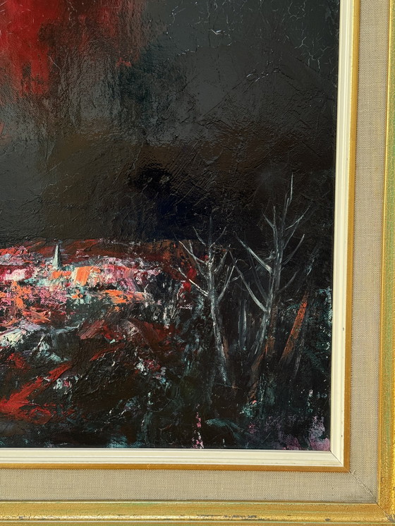 Image 1 of Sylvain Beerens (1917) - Paysage rouge