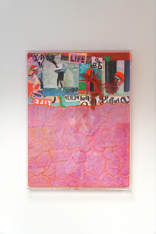 Guido Coletti: Mixed Media Collage (70s/80s) - Italian, Plexi