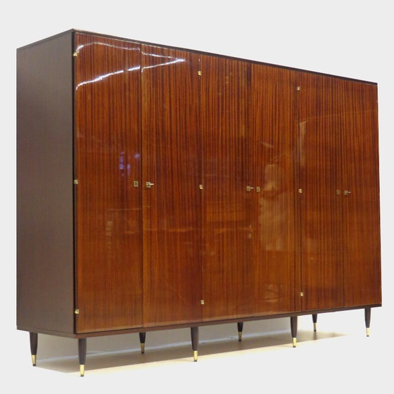 Image 1 of Ampio armadio vintage a 6 ante in teak, anni '60.