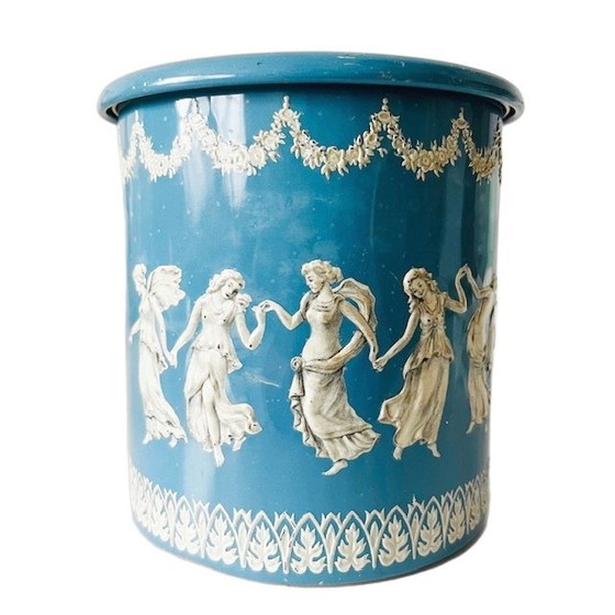 Image 1 of Vintage blik blauw wit Wedgewood Regency dans 1950's