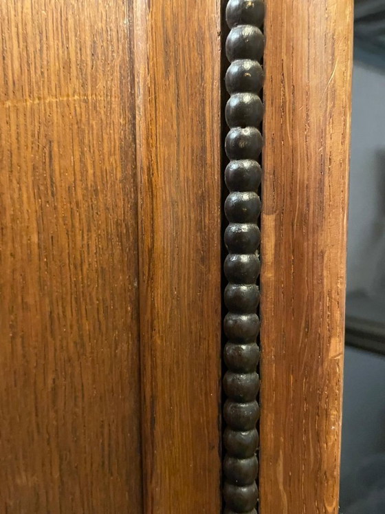 Image 1 of Armario antiguo con 3 puertas, cajones y espejo.