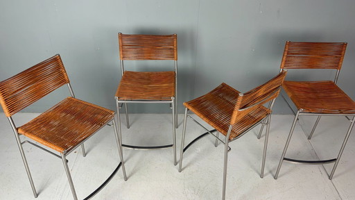 Tito Agnoli – Ensemble de quatre tabourets de bar « Miss B », Italie, 1997