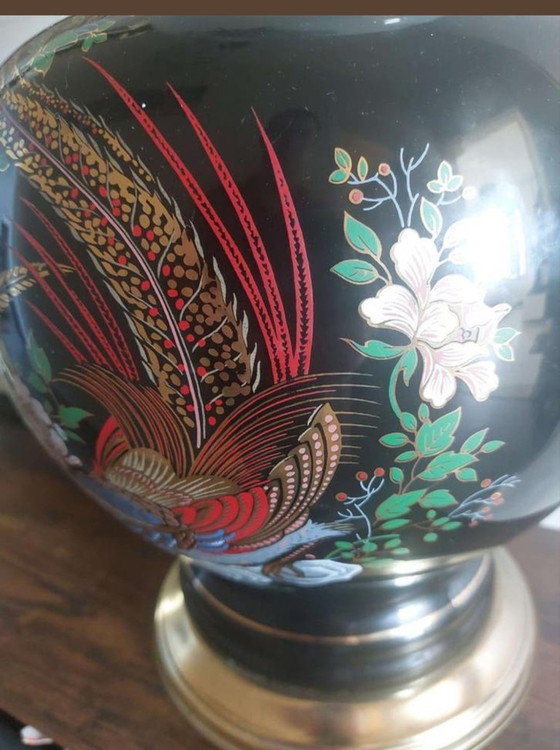 Image 1 of Lampe de table chinoise vintage de 70 cm en excellent état