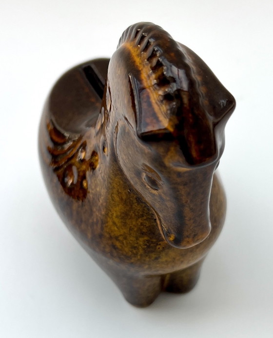 Image 1 of Mid-Century Ceramic Horse Money Box – Bitossi Style – Italy 1960s