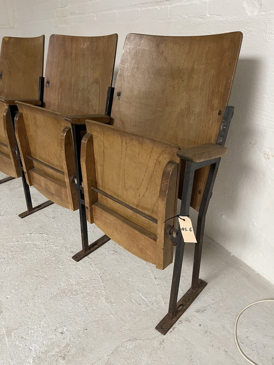 Image 1 of Sedie da teatro sedie da cinema vintage Artdeco antiche