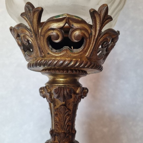 Image 1 of Candeliere elettrificato in bronzo Art Déco