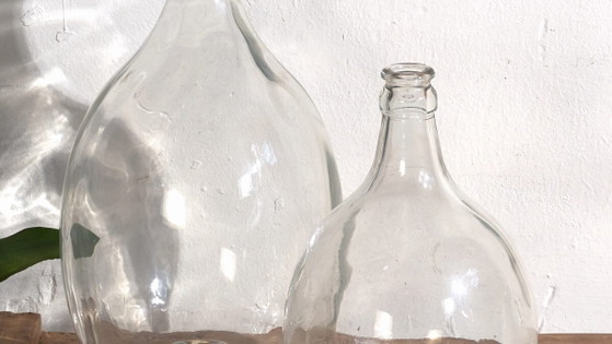 Damigiane in vetro antiche (c.1920). Set di 2 pezzi #22 – Oggetti decorativi, Glass (photo 3 of 10)