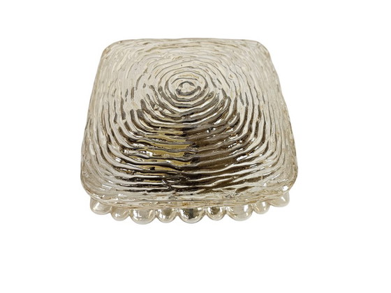 Image 1 of Glashütte Limburg - Amber  - plafondlamp - glas - metaal - 70's