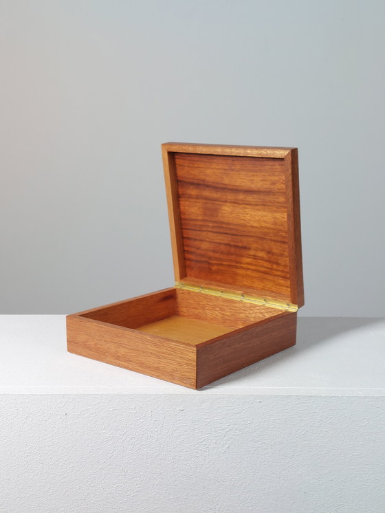Image 1 of Handmade vintage wooden box with inlays