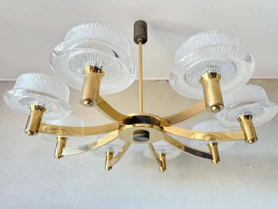 Lampadario Vintage XL Hillebrand – Glass, Metal (photo 2 of 16)