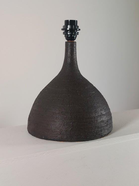 Image 1 of Lampada da tavolo vintage di metà secolo con base in ceramica.