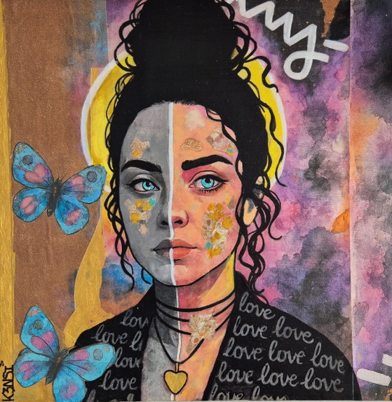 Image 1 of Unknown mixed-media painting