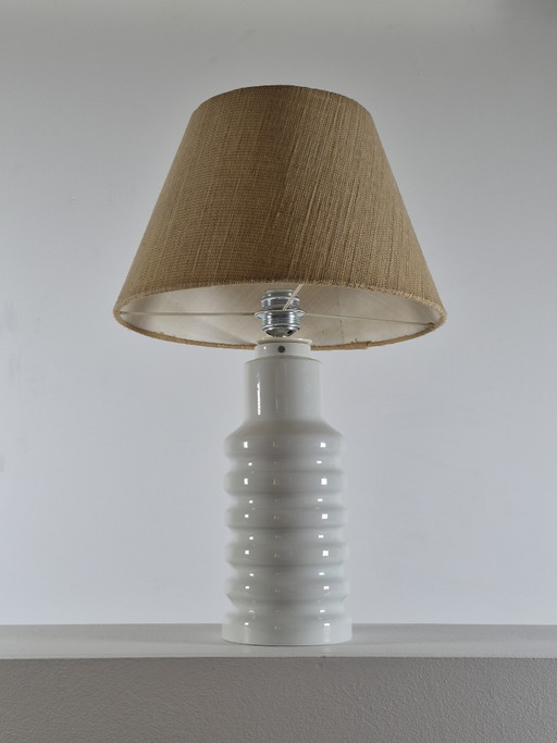 Lampada vintage in porcellana di metà secolo VEB GDR – vloerlampen, Porcelain, Textile (photo 2 of 15)