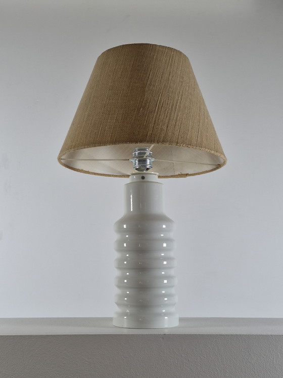 Lampada vintage in porcellana di metà secolo VEB GDR – Lampade da terra, Porcelain, Textile (photo 2 of 15)