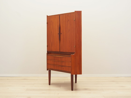 Image 1 of Eckschrank aus Teakholz, dänisches Design, 1970er Jahre, Produktion: Dänemark