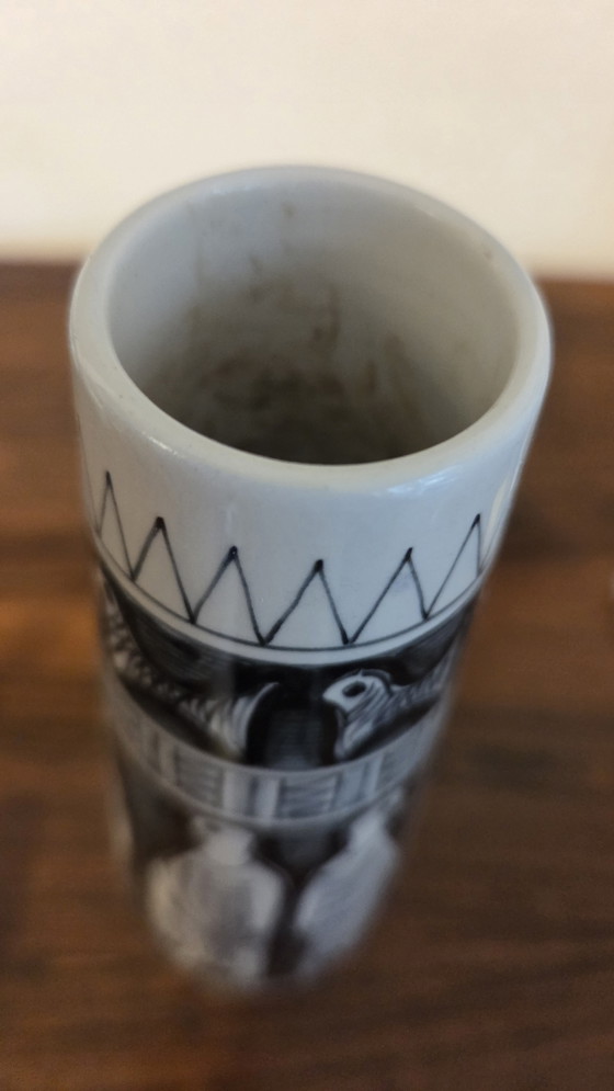 Mid-Century Royal Delft „Sandelfo“ Vase – Herman Sanders (1960) – Rare! – Porcelain (photo 4 of 5)
