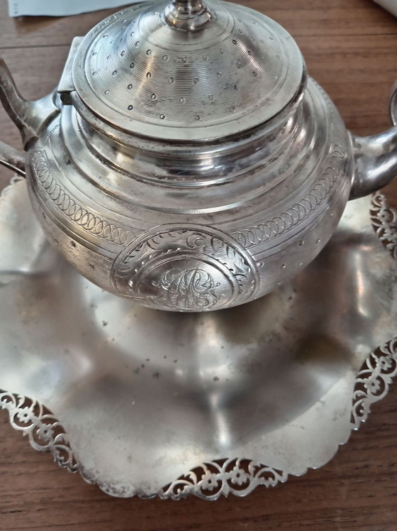 Set teiera e zuccheriera in metallo argentato – Servizi da tavola, Argento (photo 2 of 7)