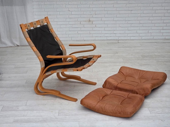 Image 1 of Noorse fauteuil uit de jaren 70, model "Kengu", meubelleer.