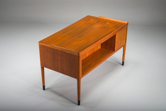 Image 1 of  Skandinavisch-moderner Teakholz-Schreibtisch, zugeschrieben H. Brockmann Petersen für Poul M. Jessen, 1960er Jahre