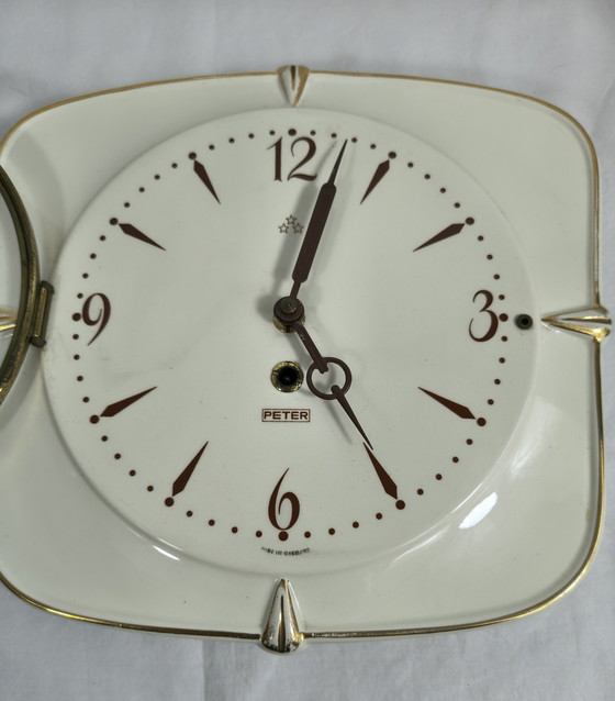Image 1 of Vintage Peter wandklok – jaren 50 – mid-century