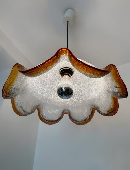 Flower Murano Glass Hanging lamp 70's