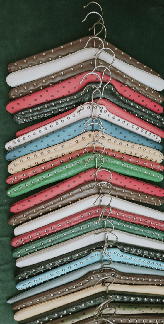 Image 1 of Leatherette hangers from the 60s/70s