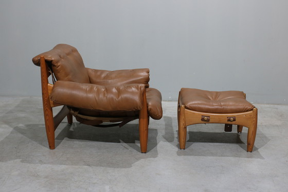 Image 1 of Sheriff Loungestoel met Ottoman van Sergio Rodrigues voor ISA