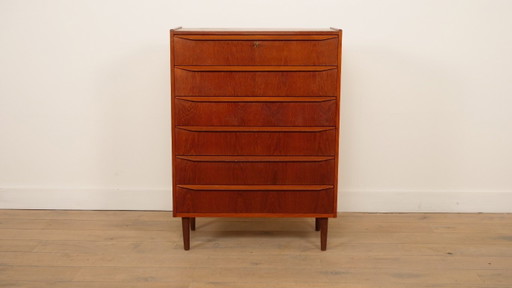 Commode vintage danoise | Teck | 6 tiroirs | 108 cm