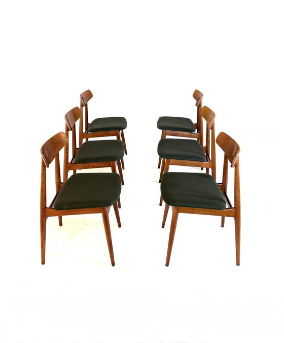 Image 1 of 6 sedie da pranzo restaurate, Habeo '60