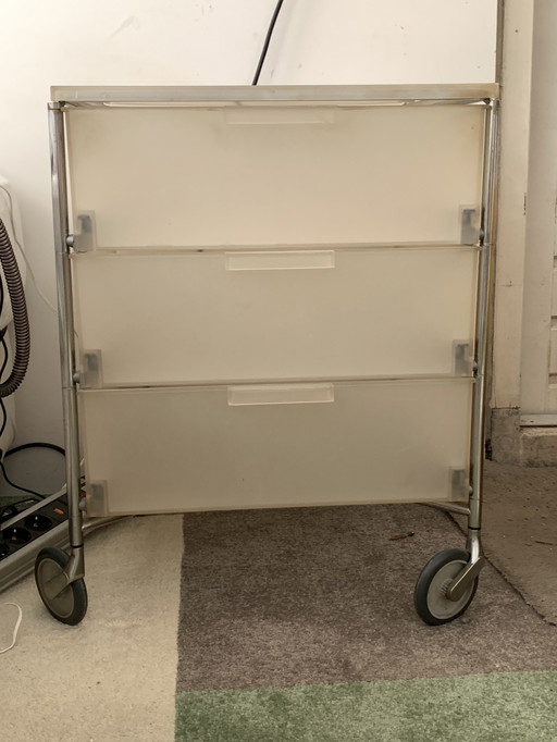 Kartell Mobil 3 drawer cabinets ice color (2 pieces)
