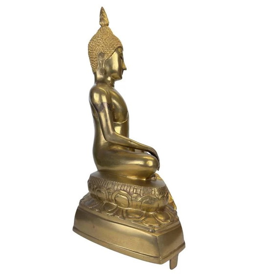 Buda tailandés antiguo – Período Rama V – Bronce dorado al fuego (54cm) – Esculturas (photo 4 of 17)
