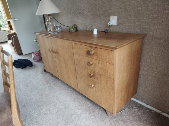 Buffet/meuble vintage en bois massif, entièrement fait main, style moderne du milieu du siècle, années (photo 5 of 6)