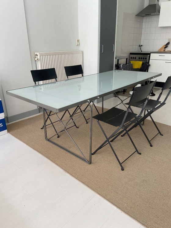 Image 1 of Ikea Moment glazen eettafel