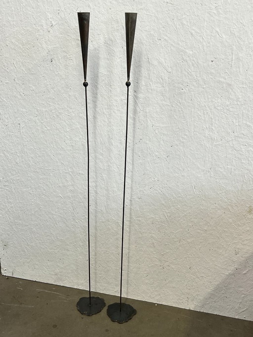 Juego de candelabros de pie/candeleros de Pieter Spruyt Design, años 80