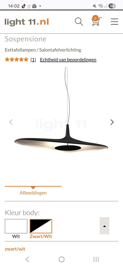 Lampada a sospensione Luceplan Soleil Noir, disegnata dallo Studio Odile Decq