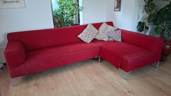 Design On Stock Red Corner Sofa – Metal, Textile (photo 5 of 5)