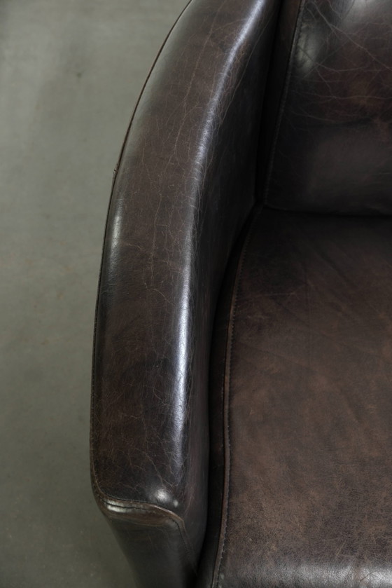 Aviator design armchair in grained cowhide with a comfortable seat – Leather, Modern (photo 7 of 13)