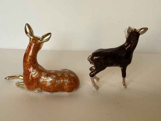 Image 1 of Saturno sterling silver enamel deer