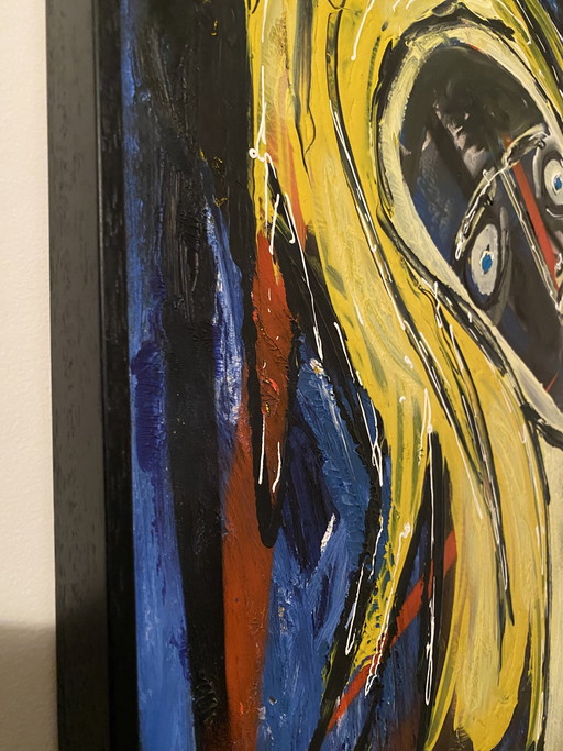 El Mora « Je suis si innocent » - peinture à l'huile - encadrée 84x104